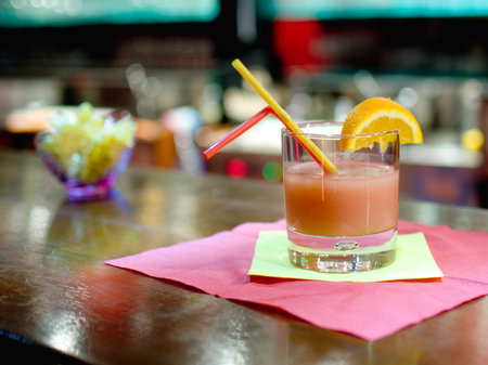 Cocktails on the barの写真素材