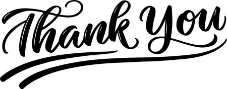 Thank you handwritten text sign illustration on white bacgkroundのイラスト素材