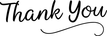 Thank you handwritten text sign illustration on white backgroung.のイラスト素材