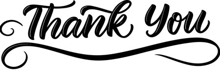 Thank you text sign illustration in black and white colors on white backgroundのイラスト素材