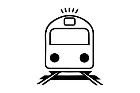Train icon on white background. Vector illustration in trendy flat style.のイラスト素材