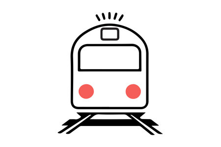 Train icon. Train icon isolated on white background. Vector illustration.のイラスト素材