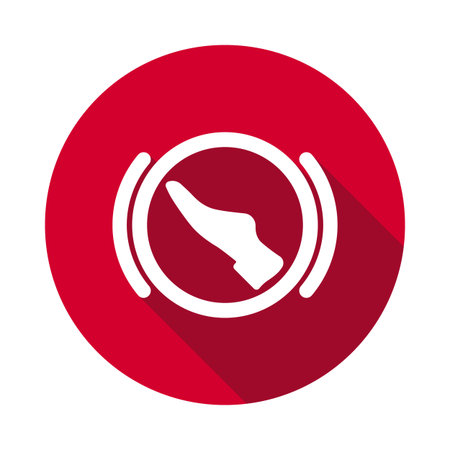 Press brake pedal dashboard flat iconのイラスト素材