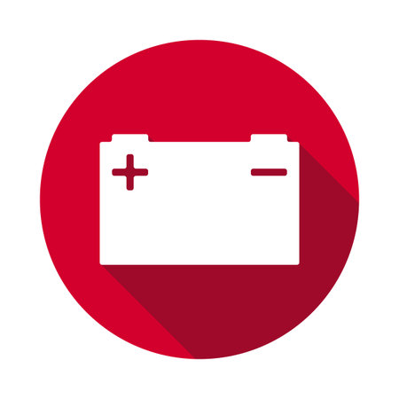 Car battery dashboard flat iconのイラスト素材