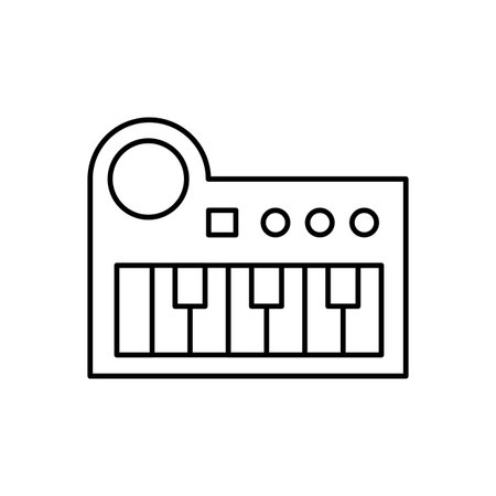 Keyboard, piano icon. Simple line, outline vector elements of child for ui and ux, website or mobile application on white backgroundのイラスト素材