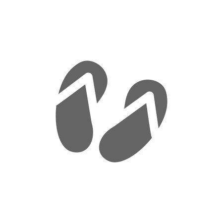 Pair of flip flops icon. Simple vector summer icons for ui and ux, website or mobile application on white backgroundのイラスト素材