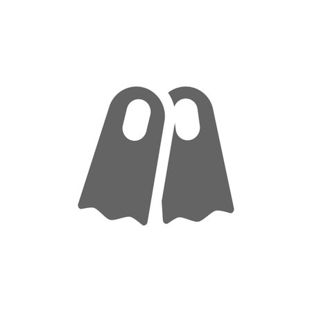 Diving fins icon. Simple vector summer icons for ui and ux, website or mobile application on white backgroundのイラスト素材