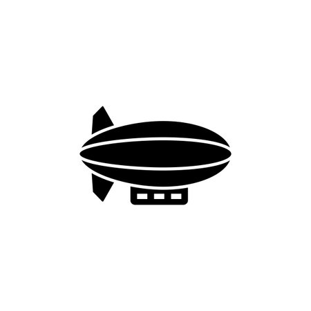 Airship icon. Simple vector public transport icons for ui and ux, website or mobile application on white backgroundのイラスト素材