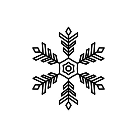 Snowflake icon. Simple line, outline vector flake of snow icons for ui and ux, website or mobile application on white backgroundのイラスト素材