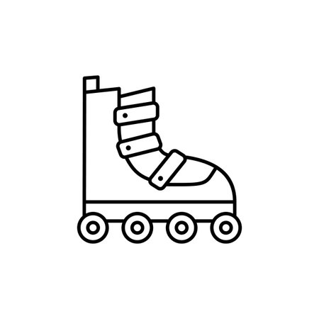 Roller skate, toy icon. Simple line, outline vector elements of child for ui and ux, website or mobile application on white backgroundのイラスト素材