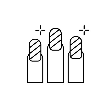 Nails, fingers icon. Simple line, outline vector elements of beauty salon things for ui and ux, website or mobile application on white backgroundのイラスト素材