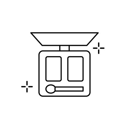Powder, make up icon. Simple line, outline vector elements of beauty salon things for ui and ux, website or mobile application on white backgroundのイラスト素材