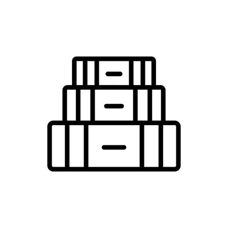 Luggage concept line icon. Simple element illustration. Luggage concept outline symbol design from Bag set. Can be used for web and mobile on white backgroundのイラスト素材