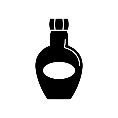 Oil, bottle, glass icon. Simple vector liquid container icons for ui and ux, website or mobile application on white backgroundのイラスト素材
