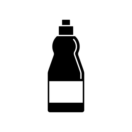 Detergents, bottle icon. Simple vector liquid container icons for ui and ux, website or mobile application on white backgroundのイラスト素材