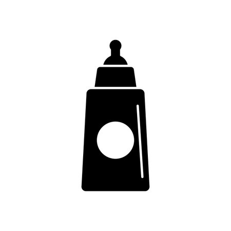 Baby bottle, bottle icon. Simple vector liquid container icons for ui and ux, website or mobile application on white backgroundのイラスト素材