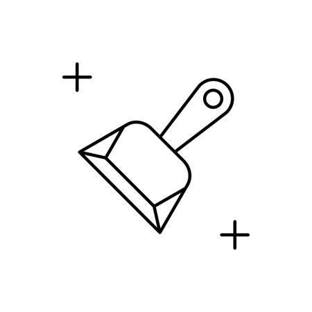 Dustpan icon. Simple line, outline vector elements of housework for ui and ux, website or mobile application on white backgroundのイラスト素材