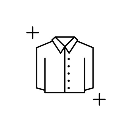 T shirt icon. Simple line, outline vector elements of housework for ui and ux, website or mobile application on white backgroundのイラスト素材
