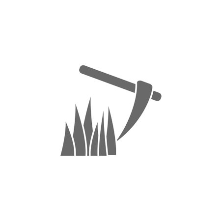 Wood, sickle icon. Simple vector agriculture icons for ui and ux, website or mobile application on white backgroundのイラスト素材