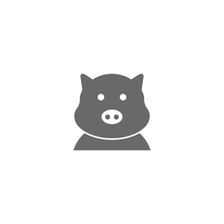 Pig, animal icon. Simple vector agriculture icons for ui and ux, website or mobile application on white backgroundのイラスト素材