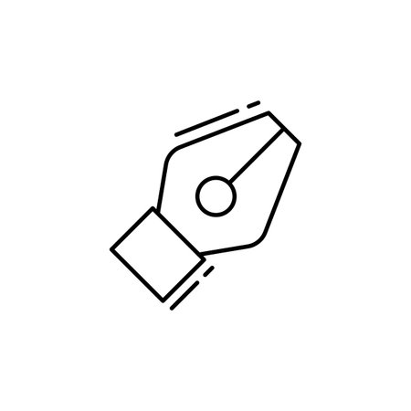 Pen icon. Simple line, outline vector elements of design tools for ui and ux, website or mobile application on white backgroundのイラスト素材