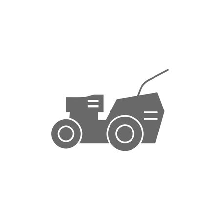 Lawn mower, machine icon. Simple vector agriculture icons for ui and ux, website or mobile application on white backgroundのイラスト素材