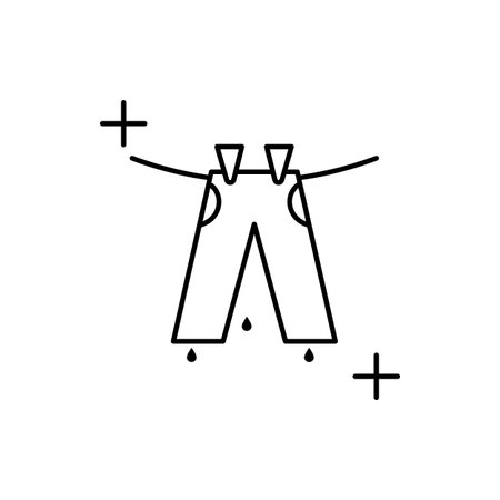 Laundry, clothe and peg icon. Simple line, outline vector elements of housework for ui and ux, website or mobile application on white backgroundのイラスト素材