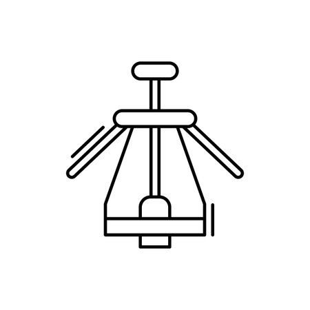 Bottle opener icon. Simple line, outline vector elements of kitchen object for ui and ux, website or mobile application on white backgroundのイラスト素材