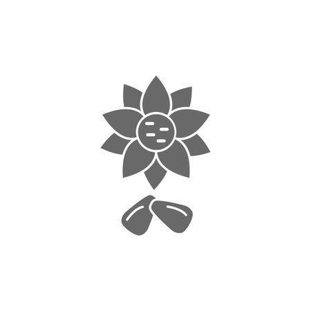 Sunflower, farming icon. Simple vector agriculture icons for ui and ux, website or mobile application on white backgroundのイラスト素材