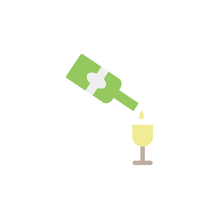 Beer, glass colored icon. Simple colored element illustration. Beer, glass concept symbol design from Bar set. Can be used for web and mobile on white backgroundのイラスト素材