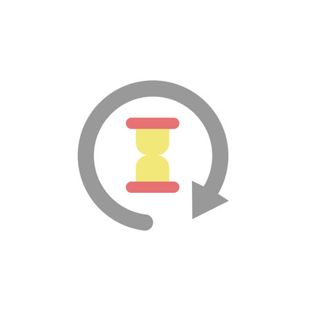 Hourglass colored icon. Simple colored element illustration. Hourglass concept symbol design from...