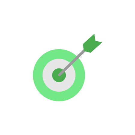 Goal colored icon. Simple colored element illustration. Goal concept symbol design from Business strategy set. Can be used for web and mobile on white backgroundのイラスト素材
