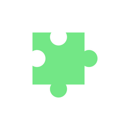 Puzzle colored icon. Simple colored element illustration. Puzzle concept symbol design from Business strategy set. Can be used for web and mobile on white backgroundのイラスト素材