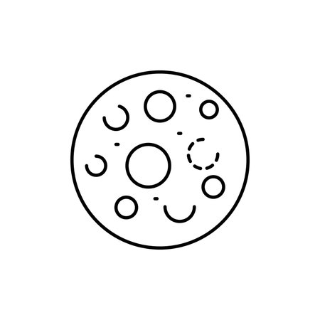 planet concept line icon. Simple element illustration. planet concept outline symbol design from space set. Can be used for web and mobile on white backgroundのイラスト素材