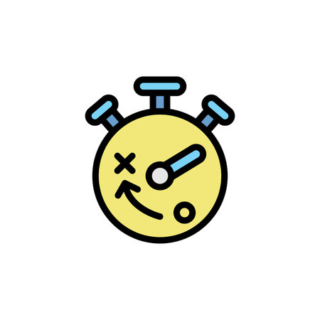 Stopwatch colored icon. Simple color element illustration. Stopwatch concept outline symbol design from Business strategy set. Can be used for web and mobile on white backgroundのイラスト素材