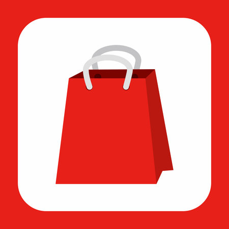 Shopping design over red background, vector illustration.のイラスト素材