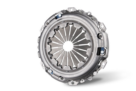 Car clutch basket. Close-up. Isolate on a white background. Front view.の写真素材
