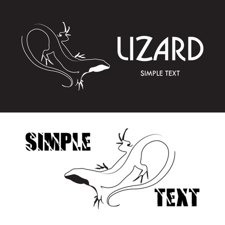 Lizard Silhouette symbol of lizard for designのイラスト素材