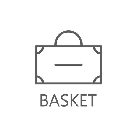 Line vector case for documents icon. High quality outline pictigram for design website or mobile app. Vector thin line illustration of case.のイラスト素材