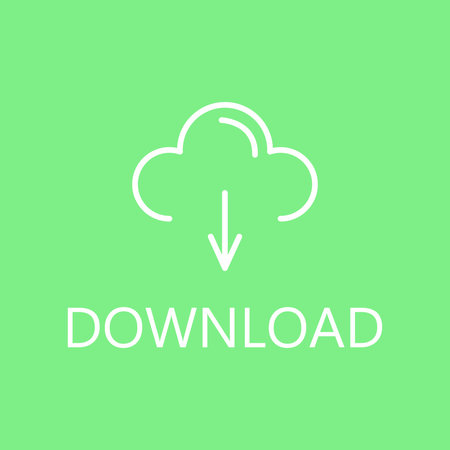 Download, linear icon. Web download line icon. High quality outline pictigram for design website or mobile app. Vector thin line illustration of download files.のイラスト素材