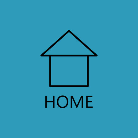 Web home line icon. High quality outline pictigram for design website or mobile app. Vector thin line illustration of home, house.のイラスト素材