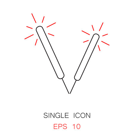 Sarklers vector icon. Christmas vector icon. Button for websites, elements for booklets, leaflets, brochures, logos etcのイラスト素材