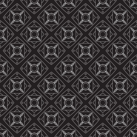 Alchemical round seamless pattern. Vector illustration of geometrical shape uniting in all composition. Color vector image. Example logo for website,social media, company and etc.の写真素材