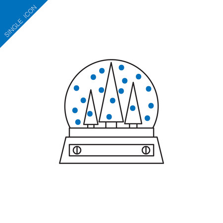 Snow globe vector icon. Christmas vector icon. Button for websites, elements for booklets, leaflets, brochures, logos, etcの写真素材