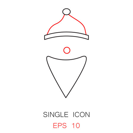 Santa Clause vector icon. Christmas vector icon. Button for websites, elements for booklets, leaflets, brochures, logos, etcの写真素材