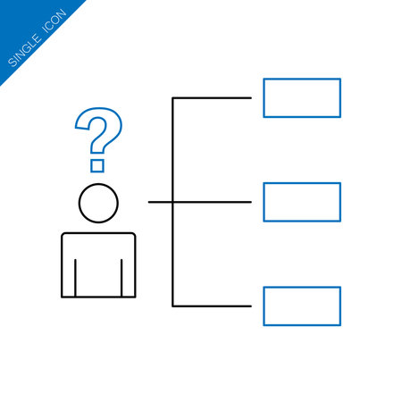 Choice vector icon.  Choice way vector icon. Button for websites, elements for booklets, leaflets, brochures, logos, etcの写真素材