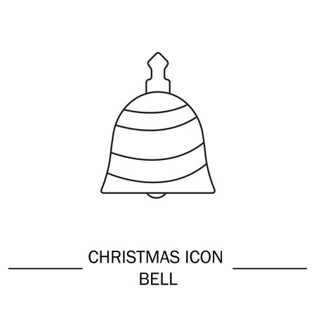 Christmas bell vector icon. Button for websites, elements for booklets, leaflets, brochures, logos etcの写真素材
