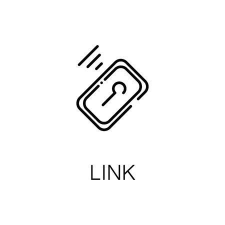 Link flat icon. Single high quality outline symbol of outdoor activity for web design or mobile app. Thin line signs of link for design logo, visit card, etc. Outline pictogram of linkのイラスト素材