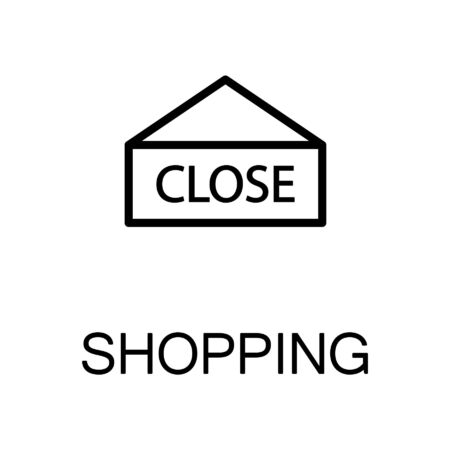 Closed icon. Single high quality outline symbol for web design or mobile app. Thin line sign for design logo. Black outline pictogram on white backgroundのイラスト素材