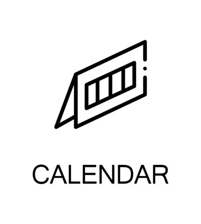 Calendar icon. Single high quality outline symbol for web design or mobile app. Thin line sign for designの写真素材